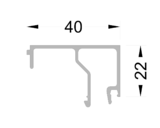 Штапик оконно-дверной ALUMARK 40 мм 6м Белый RAL9016