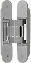Петля скрытая OTLAV, 3D, универсальная, 190x31 мм, 120 кг, цамак/алюминий, серебро матовое