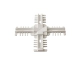 Соединение декоративное крестовое Isabel, 18x8, белое для двустороннего профиля