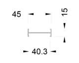 Соединитель  рам ALUMARK S40 400-08 40х40, 6м Белый RAL9016