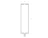 Стойка и ригель ALUMARK 195 мм 6.8м неокрашенный