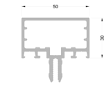 Стойка и ригель ALUMARK 30 мм 6м неокрашенный