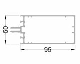 Стойка и ригель ALUMARK 95 мм 6.8м RAL9016
