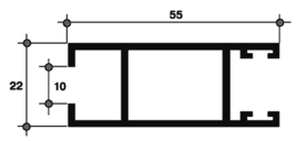 640-10 Створка боковая, белая, 6,0 м