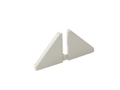 Комплект торцевых заглушек треугольного пристеночного бортика SCILM (H=30 мм, пластик, серый)