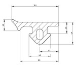 Уплотнитель для дерево-алюминиевых окон Deventer S6647 (белый) [норма отпуска 5 м]