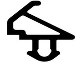 Уплотнитель для профиля KBE 228 (рама, створка), серый, ТЭП