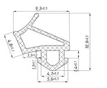 Уплотнитель для профиля VEKA 254.2 (створка), чёрный, "ELEMENTIS", ТЭП