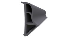 Уплотнитель контурный для межкомнатных дверей DEVENTER, ТЭП, платина