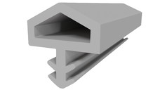 Уплотнитель контурный для межкомнатных дверей, ТЭП, серый RAL 7040