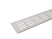 Вентиляционная алюминиевая решетка Bauset для подоконника 800/80 мм, белая
