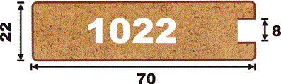 AGT профиль МДФ 1022 (новый дуб (376), 22x70x2800 мм) Изображение 2