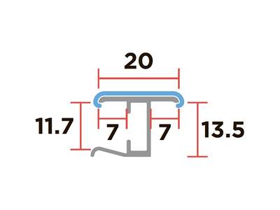 Соединительный элемент цоколя SCILM (H=150 мм, алюминий) Изображение 2