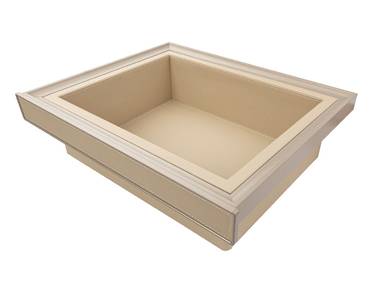 ALPHALUX Aiden Выдвижная корзина в базу 600 мм, 564х420х140 (ШхГхВ), кожа, шампань Изображение