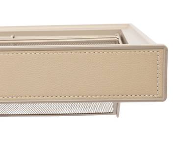 ALPHALUX Aiden Выдвижная обувница в базу 600 мм, 564х420х68 (ШхГхВ), кожа, шампань Изображение 6