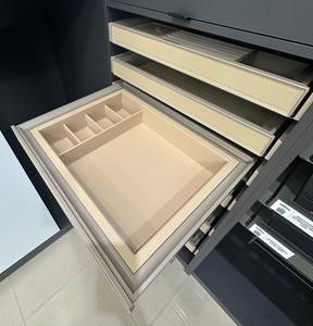 ALPHALUX Aiden Выдвижной лоток для аксессуаров в базу 600 мм, 564х420х133 (ШхГхВ), экокожа, шампань Изображение 2