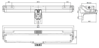 Привод автоматический цепной VARIA SLIM SYNCRO 24В, серый, 2 штуки Изображение 3