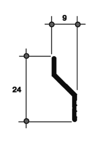 640-41X Направляющая москитной сетки, коричневый (6,0 м) Изображение