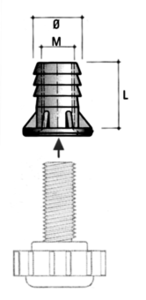 Муфта для опоры мебельной регулируемой PERMO (D=12 мм, L=17 мм, M10) Изображение 2