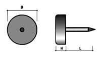 Опора с гвоздем FIRMAX, d=14 мм, сталь, цинк, пласт, белый JA28 Изображение 3