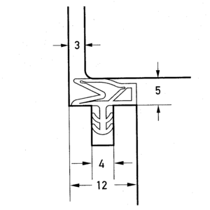 Уплотнитель для межкомнатных дверей без фальца Deventer S6577 (коричневый) [норма отпуска 5 м] Изображение 1