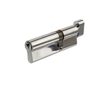 Цилиндр профильный 55(ключ)/35(ручка овальная 28мм), алю, 5 ключей Изображение 3