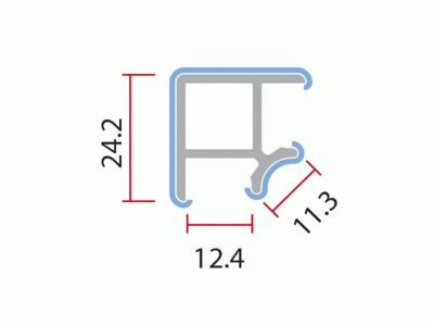 Cоединитель 90° кухонного цоколя ALPHALUX(внешн./внутр.), L=0.66м, белый глянцевый, пластик Изображение 2