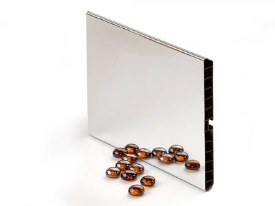 Цоколь кухонный ALPHALUX (H=150 мм, L=4 м, пластик+алюминиевая фольга, зеркальный) Изображение