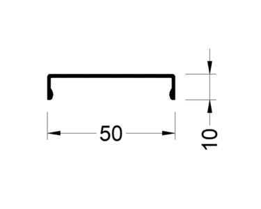 Декоративная крышка 10 мм 6,8м  9016 Изображение