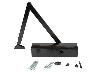 Доводчик GEZE TS 2000 NV BC EN 2-4, size 5, тяга в комплекте, черный Изображение