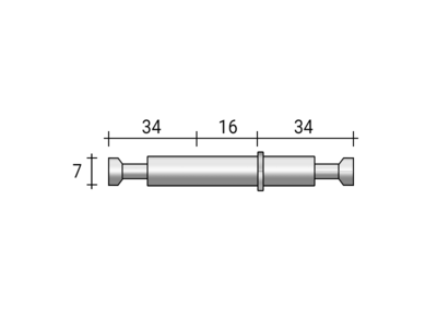 Дюбель двухсторонний FIRMAX D6,7*84 мм, для ДСП 16 мм, сталь, цинковое покрытие Изображение 2