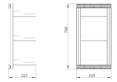 FIRMAX Рамка с боковым креплением, 3 полки 323х410х766 (ШхГхВ), серый Изображение 2