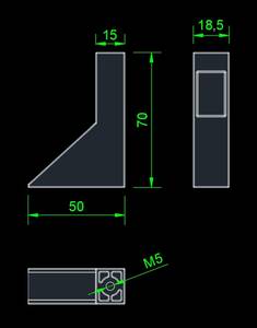 FIRMAX Штангодержатель потолочный для прямоугольной штанги, серый Изображение 2