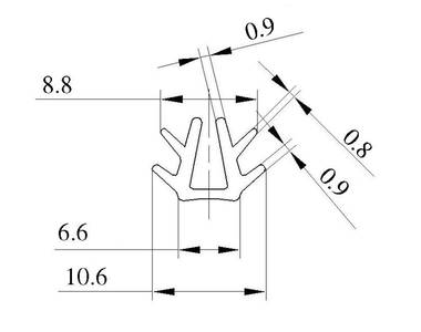 Уплотнитель ПВХ под вставку 4мм, бесцветный, "елочка", Firmax Изображение 2