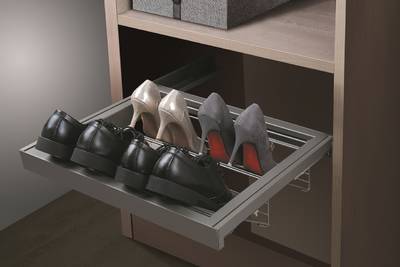 FIRMAX Выдвижная обувница в базу 900 мм, 864х420х140 (ШхГхВ), серый Изображение 5