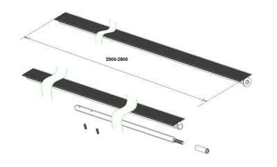 FM206 Корректор фасада под сквозную фрезеровку, L=2000-2400 мм, серебро, FIRMAX. Изображение 3