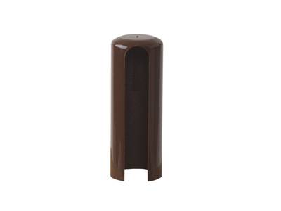 Накладка декоративная для ввертных петель, диаметр 20 мм, пластик, коричневый Изображение 1