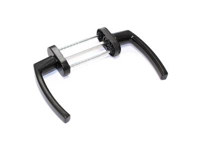 Гарнитур для балконной двери алюминиевый черный, штифт 120 RAL 9005 Изображение 3