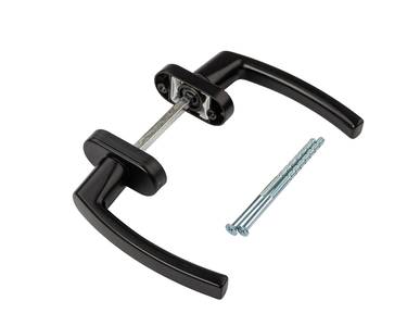 Гарнитур для балконной двери алюминиевый черный, штифт 120 RAL 9005 Изображение 4