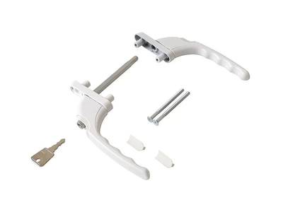 Гарнитур балконный прямой с ключом с одной стороны Internika, серия 70, белый Изображение