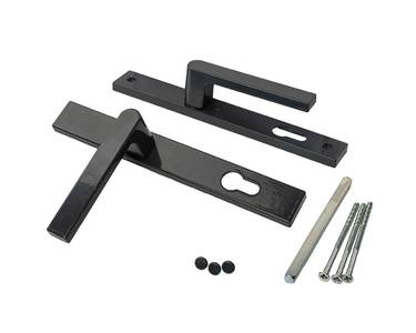 Гарнитур нажимной подпружиненный Romante 32/92 (3 винта), антрацит RAL7016 Изображение