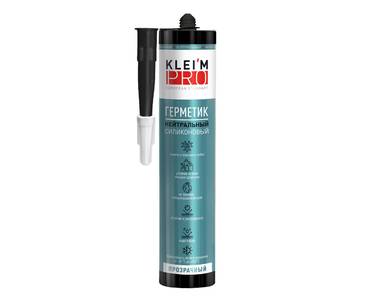 Герметик "KLEIM-PRO" силиконовый нейтральный (прозрачный)  600 мл Изображение