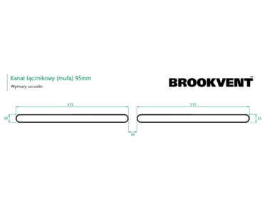 Канал дистанционный для установки оконных приточных устройств Brookvent, 95 мм, белый Изображение 3