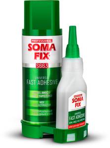 Клей 2K SOMAFIX S663 (50гр+200мл) (цианоакрилатный клей + активатор), комплект Изображение