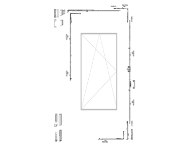 Комплект фурнитуры MACO, петли слева 13 /высота 1301-1500/ ширина 601-800 Изображение