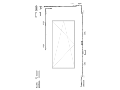 Комплект фурнитуры MACO, петли слева 13 /высота 1501-1800/ ширина 431-600 Изображение