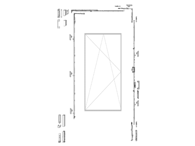 Комплект фурнитуры MACO, петли слева 13 /высота 1801-2350/ ширина 431-600 Изображение