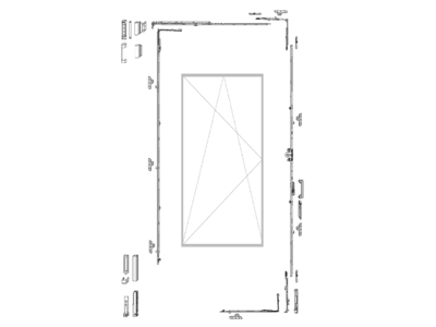 Комплект фурнитуры MACO, петли слева 13 /высота 1801-2350/ ширина 601-800 Изображение