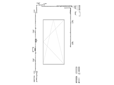 Комплект фурнитуры MACO, петли справа 13 /высота 1301-1500/ ширина 431-600 Изображение