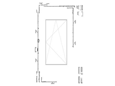 Комплект фурнитуры MACO, петли справа 13 /высота 1301-1500/ ширина 601-800 Изображение